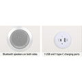 Artiss Smart Bedside Table 2 Drawers Wireless Charging LED White