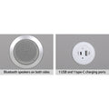 Artiss Smart Bedside Table 2 Drawer Wireless Charging LED Grey