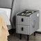 Artiss Smart Bedside Table 2 Drawer Wireless Charging LED Grey