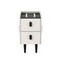 Artiss Smart Bedside Table Wireless Charging White