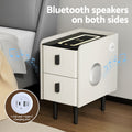 Artiss Smart Bedside Table Wireless Charging White