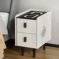Artiss Smart Bedside Table Wireless Charging White