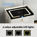Artiss Bedside Table Wireless Charging White