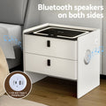 Artiss Smart Bedside Table Wireless Charging White