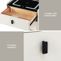 Artiss Smart Bedside Table Wireless Charging White