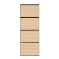 Artiss Shoe Rack Cabinet 24 Pairs Adjustable Shelf Pine