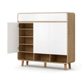 Artiss Shoe Rack Cabinet 25 Pairs Storage Cupboard Pine White