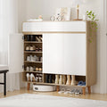 Artiss Shoe Rack Cabinet 25 Pairs Storage Cupboard Pine White