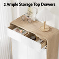 Artiss Shoe Rack Cabinet 20 Pairs Storage Pine White