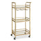 Artiss Kitchen Island Cart Trolley 43cm Gold Wine Glass Storage