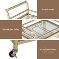 Artiss Kitchen Island Cart Trolley 43cm Gold Wine Glass Storage