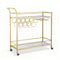 Artiss Bar Cart Drinks Trolley 85cm Marble Wine Rack Gold