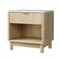 Artiss Bedside Table 1 Drawer Shelves Pine Nightstand