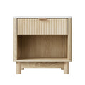Artiss 2X Bedside Table Nightstand 1 Drawer Shelves Pine