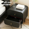Artiss Bedside Table 2 Drawer Nightstand Black Side End Table
