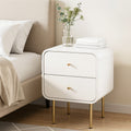 Artiss Bedside Table 2 Drawers White Nightstand Side End Table