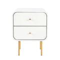 Artiss Bedside Table 2 Drawers White Nightstand Side End Table