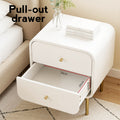 Artiss Bedside Table 2 Drawers White Nightstand Side End Table