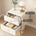 Artiss Bedside Table 2 Drawers White Nightstand Side End Table