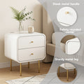 Artiss Bedside Table 2 Drawers White Nightstand Side End Table
