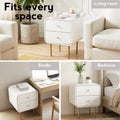 Artiss Bedside Table 2 Drawers White Nightstand Side End Table