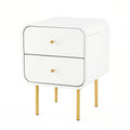 Artiss Bedside Table 2 Drawers White Nightstand Side End Table
