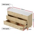 Artiss 6 Drawer Chest Pine Wood Dresser Bedroom Storage