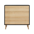 Artiss 3 Drawer Chest Dresser Black Pine 80cm