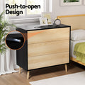 Artiss 3 Drawer Chest Dresser Black Pine 80cm