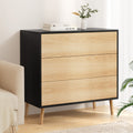 Artiss 3 Drawer Chest Dresser Black Pine 80cm