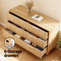 Artiss 6 Drawer Chest Tallboy Dresser Pine Wood