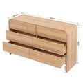 Artiss 6 Drawer Chest Pine Wood Dresser Cabinet Storage