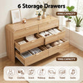 Artiss 6 Drawer Chest Pine Wood Dresser Cabinet Storage