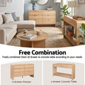 Artiss 6 Drawer Chest Pine Wood Dresser Cabinet Storage