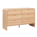 Artiss 6 Drawer Chest Pine Wood Dresser Cabinet Storage