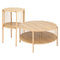 Artiss 2-Tier Round Coffee Table Wood