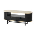 Artiss Coffee Table Drawer Shelf Wood Black