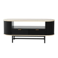 Artiss Coffee Table Drawer Shelf Wood Black