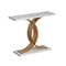 Artiss Console Table Marble Effect White Gold 80cm