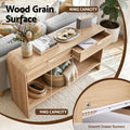 Artiss Console Table 120CM Pine Storage Drawer Shelf Hallway