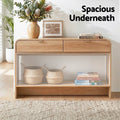 Artiss Console Table 120CM Pine Storage Drawer Shelf Hallway