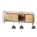 Artiss TV Unit 160cm Pine Entertainment Storage Cabinet Shelf
