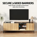 Artiss TV Unit 160cm Pine Entertainment Storage Cabinet Shelf