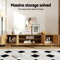 Artiss TV Unit 180cm Pine Entertainment Storage Cabinet