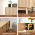 Artiss TV Unit 180cm Pine Entertainment Storage Cabinet
