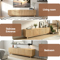 Artiss TV Unit 180cm Pine Entertainment Storage Cabinet