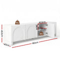 Artiss TV Unit Entertainment Unit Storage Cabinet Adjustable Shelf 180cm White