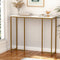 Artiss Marble Effect Console Table White Gold 80cm
