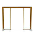 Artiss Marble Effect Console Table White Gold 80cm