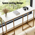 Artiss Marble Effect Console Table White Gold 80cm